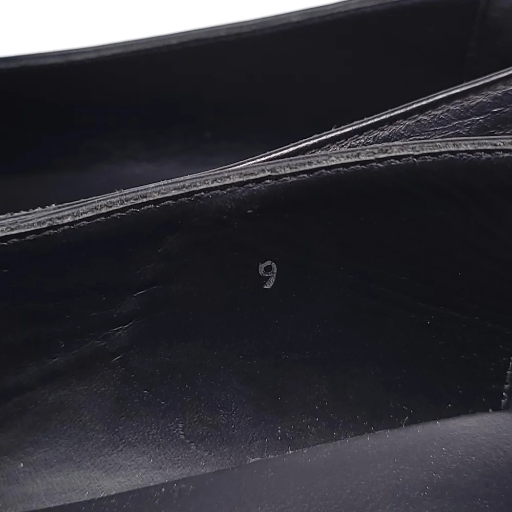Everlane The 90's Black Leather Square Toe Round Heel Flats Loafers 9